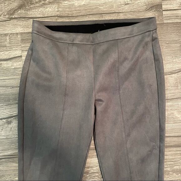 WHBM White House Black Market Gray Ultra-Suede Leggings Pants - Picture 7 of 12